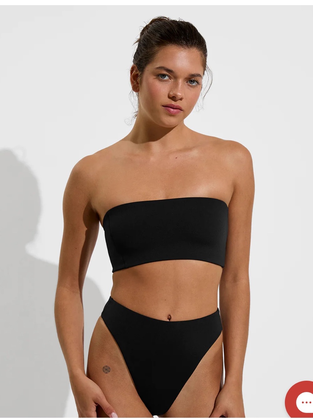 Left On Friday Black Strapless Bandeau Bikini Set